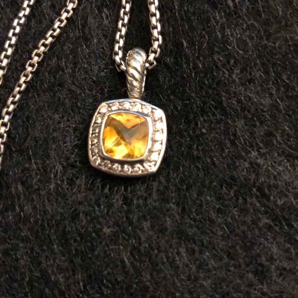 David Yurman Albion citrine petite necklace 18"